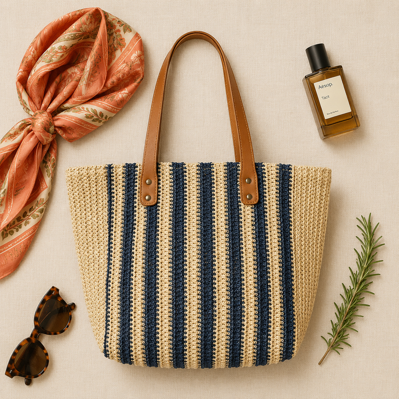 Santorini Stripe Tote